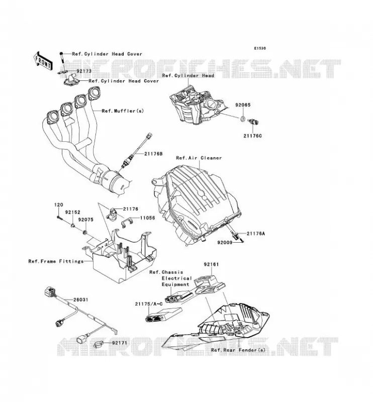 INJECTION CARBURANT Kawasaki MOTOS 1000 2012 Z1000  ZR1000DCF