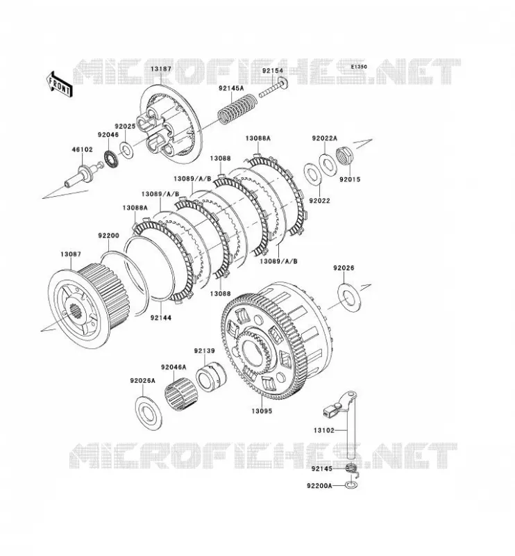 EMBRAYAGE Kawasaki MOTOS 1000 2013 Z1000  ZR1000DDF