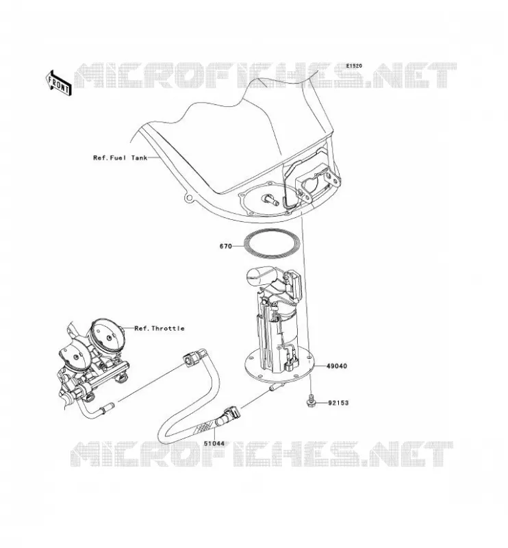 POMPE A ESSENCE Kawasaki MOTOS 1000 2013 Z1000  ZR1000DDFA