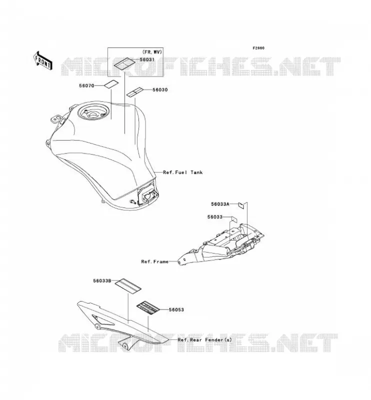 LABEL Kawasaki MOTOS 1000 2010 Z1000 ABS  ZR1000EAF