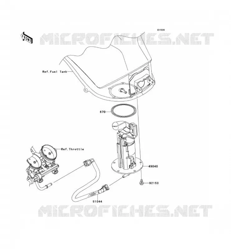 POMPE A ESSENCE Kawasaki MOTOS 1000 2011 Z1000 ABS  ZR1000EBF