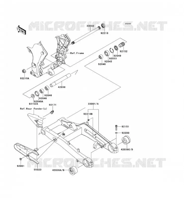BRAS OSCILLANT Kawasaki MOTOS 1000 2012 Z1000 ABS  ZR1000ECF