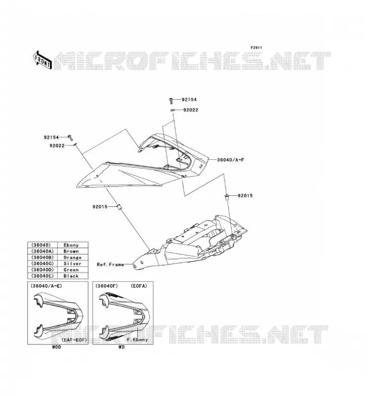 CACHE LAT&Eacute;RAL Kawasaki MOTOS 1000 2012 Z1000 ABS  ZR1000ECF