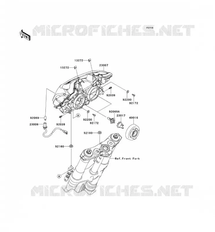 OPTIQUE(S) Kawasaki MOTOS 1000 2012 Z1000 ABS  ZR1000ECF