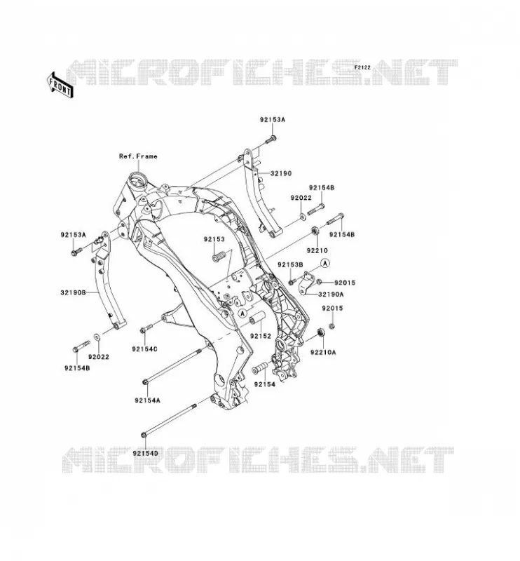 SUPPORT MOTEUR Kawasaki MOTOS 1000 2013 Z1000 ABS  ZR1000EDF