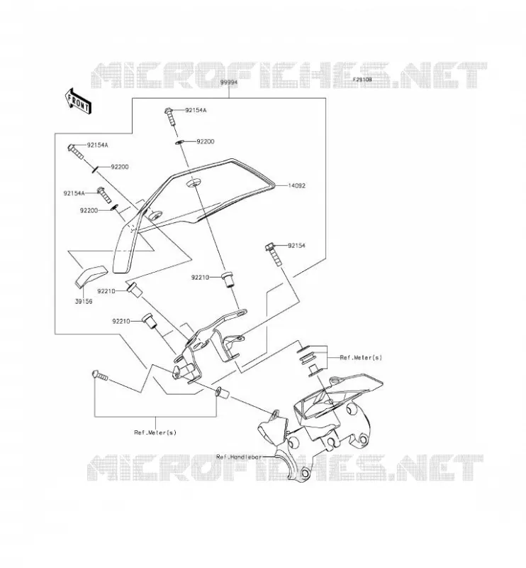 ACCESSOIRE(COUVRE COMPTEUR) Kawasaki MOTOS 1000 2015 Z1000  ZR1000FFF
