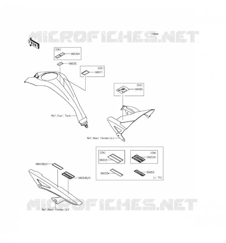 LABEL Kawasaki MOTOS 1000 2014 Z1000 ABS  ZR1000GEF
