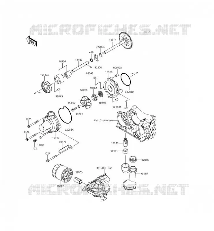 POMPE A HUILE/FILTRE &Agrave; HUILE Kawasaki MOTOS 1000 2014 Z1000 ABS  ZR1000GEF