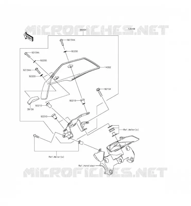 ACCESSOIRE(COUVRE COMPTEUR) Kawasaki MOTOS 1000 2015 Z1000 ABS  ZR1000GFF