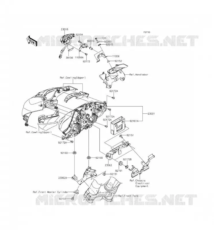 OPTIQUE(S) Kawasaki MOTOS 1000 2015 Z1000 ABS  ZR1000GFF