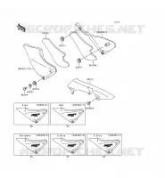 CACHE LAT&Eacute;RAL/GARDE CHAINE pour Kawasaki ZEPHYR 1100 1995