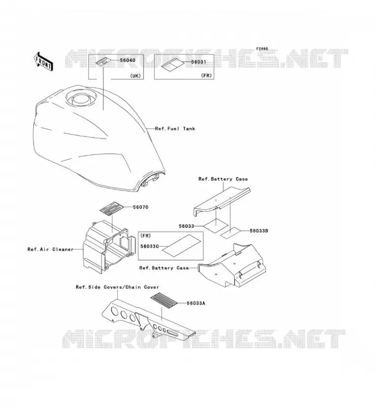 LABEL Kawasaki MOTOS 1100 1998 ZRX1100  ZR1100-C2