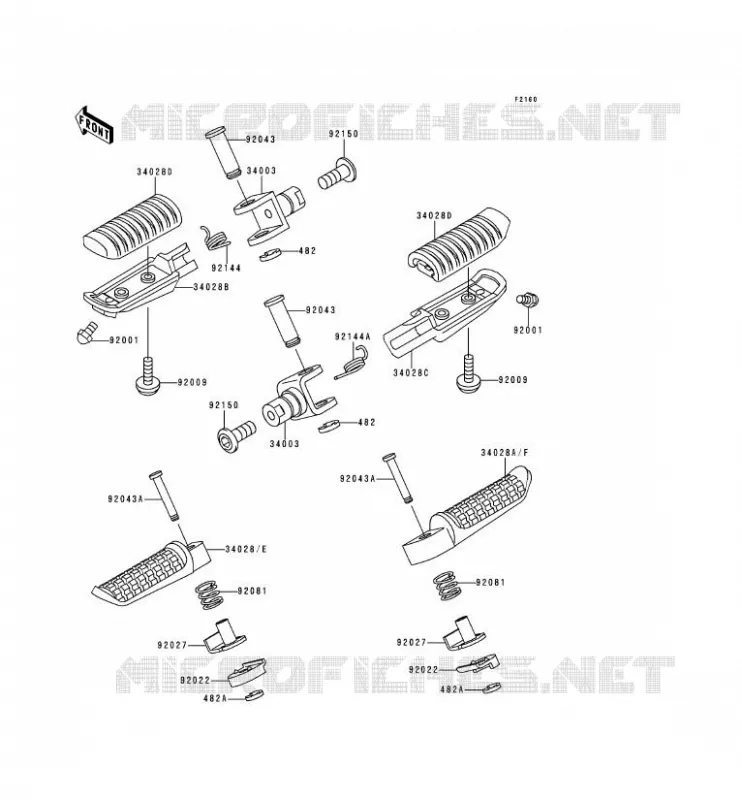 REPOSE PIED Kawasaki MOTOS 1100 2000 ZRX1100  ZR1100-C4