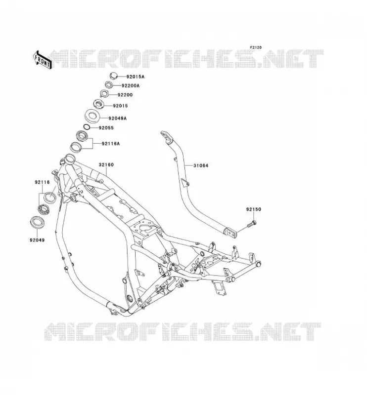 CH&Acirc;SSIS Kawasaki MOTOS 1100 2000 ZRX1100  ZR1100-C4