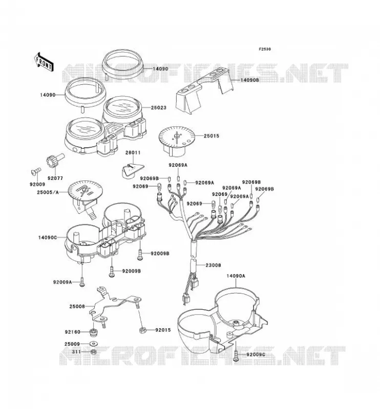 COMPTEURS Kawasaki MOTOS 1100 2000 ZRX1100  ZR1100-C4
