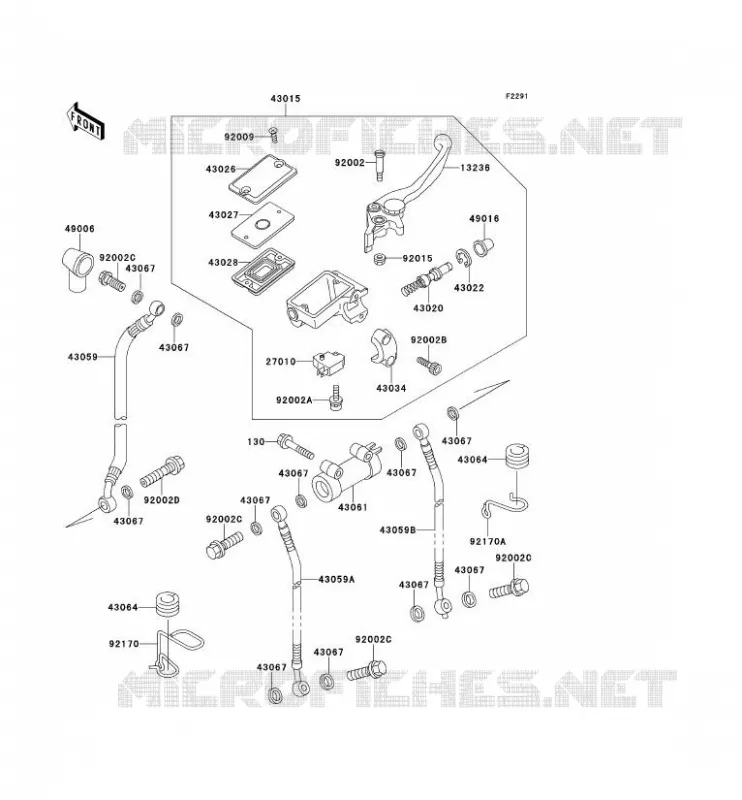 MAITRE CYLINDRE AV Kawasaki MOTOS 1100 2000 ZRX1100  ZR1100-C4