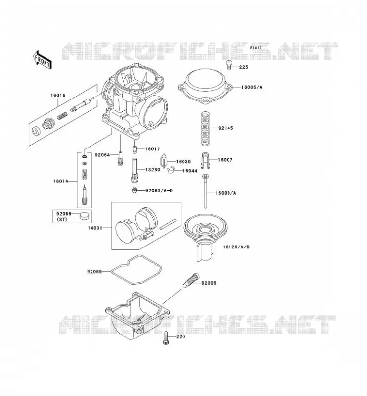 PI&Egrave;CES DE CARBURATEUR Kawasaki MOTOS 1100 1998 ZRX1100  ZR1100-D2