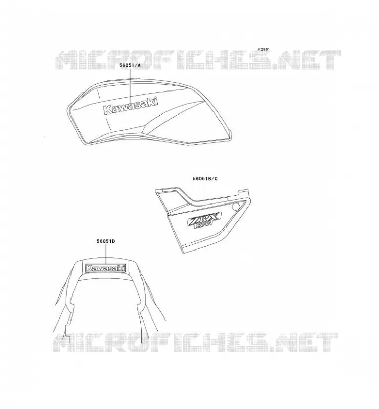 STICKER Kawasaki MOTOS 1100 1998 ZRX1100  ZR1100-D2