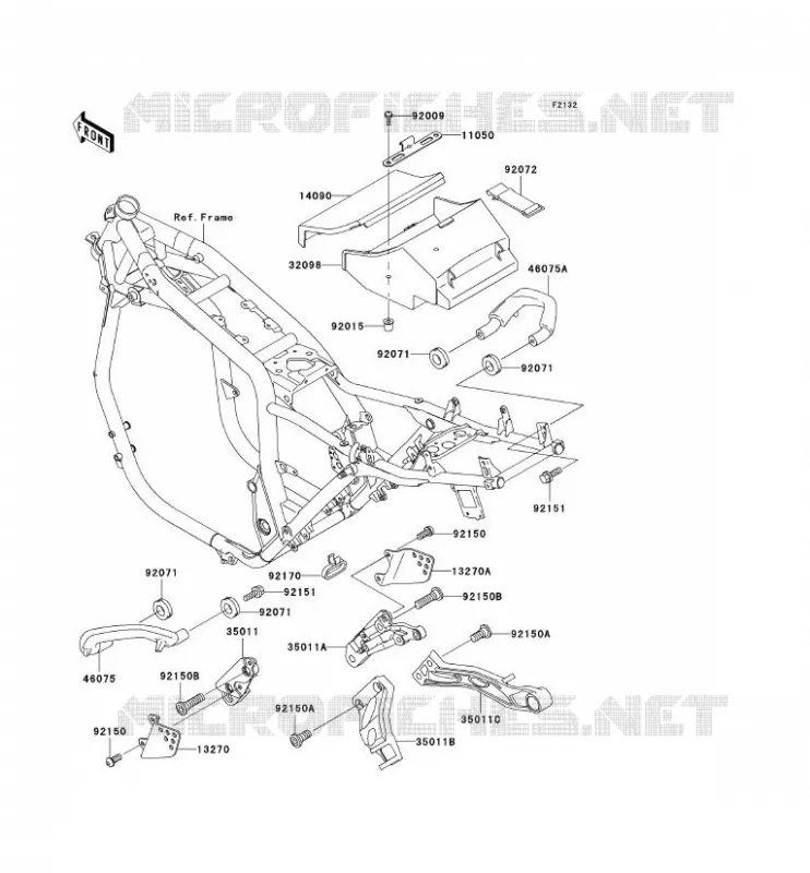 SUPPORT BATTERIE Kawasaki MOTOS 1100 1998 ZRX1100  ZR1100-D2