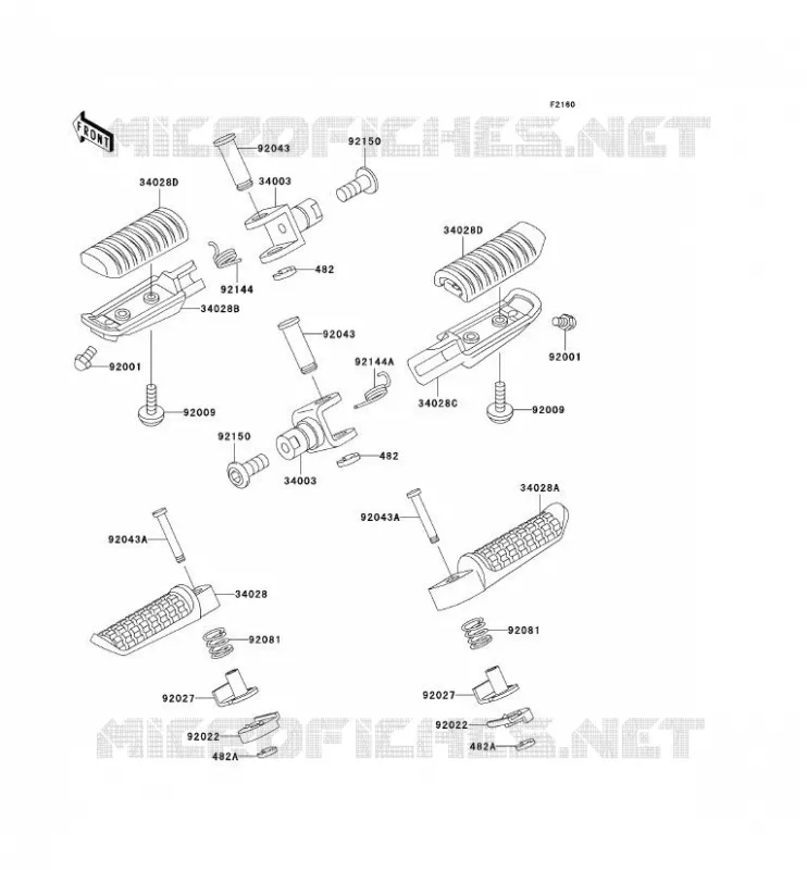 REPOSE PIED Kawasaki MOTOS 1100 1999 ZRX1100  ZR1100-D3