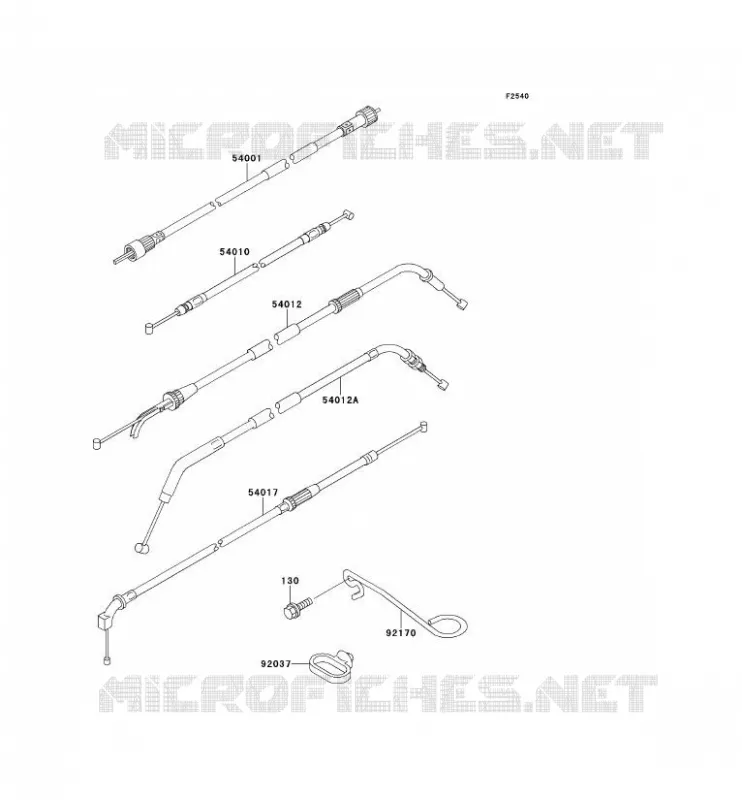 CABLES Kawasaki MOTOS 1100 2000 ZRX1100  ZR1100-D4