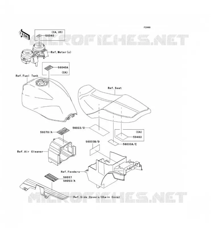 LABEL Kawasaki MOTOS 1200 2002 ZRX1200R  ZR1200-A2