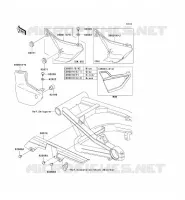 CACHE LAT&Eacute;RAL/GARDE CHAINE pour Kawasaki ZRX1200R 2003