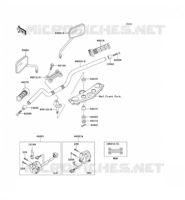 GUIDON Kawasaki MOTOS 1200 2005 ZRX1200R  ZR1200-A5H