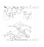 CACHE LAT&Eacute;RAL/GARDE CHAINE pour Kawasaki ZRX1200R 2006