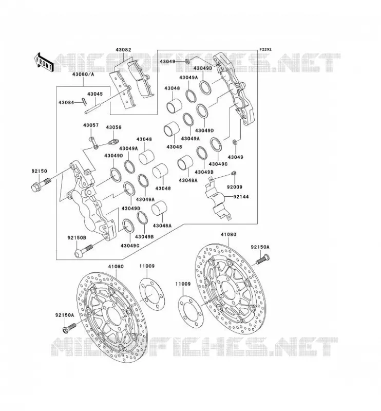 FREIN AVANT Kawasaki MOTOS 1200 2001 ZRX1200S  ZR1200-B1P
