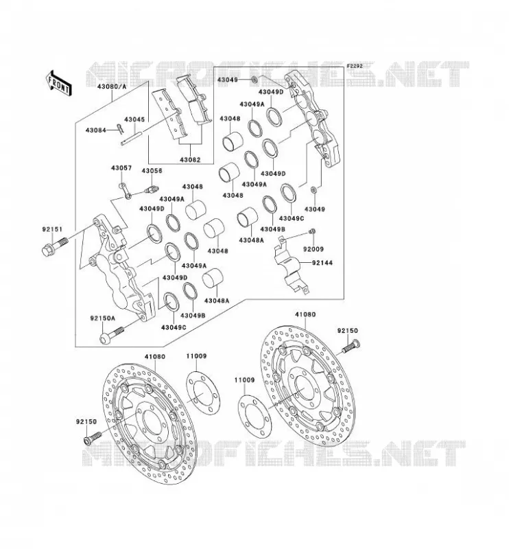 FREIN AVANT Kawasaki MOTOS 1200 2004 ZRX1200S  ZR1200-B4H