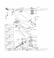 RESERVOIR CARBURANT pour Kawasaki ZEPHYR 1996