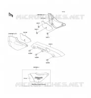 CACHE LAT&Eacute;RAL/GARDE CHAINE pour Kawasaki ZEPHYR 750 1995