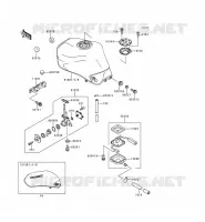 RESERVOIR CARBURANT pour Kawasaki ZR-7 1999