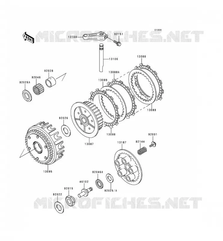 EMBRAYAGE Kawasaki MOTOS 750 1999 ZR-7  ZR750-F1