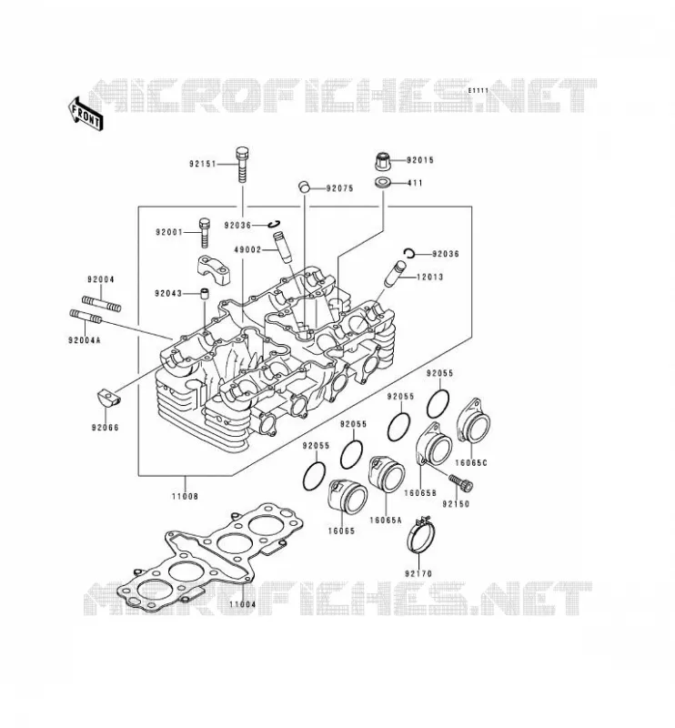CULASSE Kawasaki MOTOS 750 2000 ZR-7  ZR750-F2