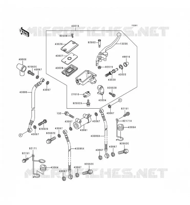 MAITRE CYLINDRE AV Kawasaki MOTOS 750 2000 ZR-7  ZR750-F2
