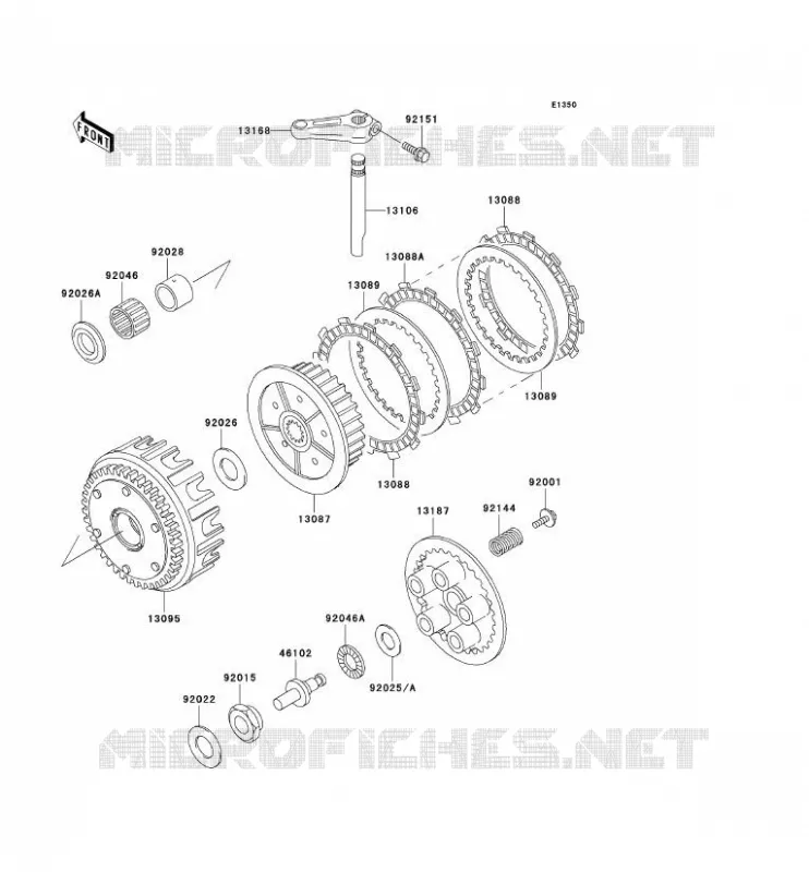 EMBRAYAGE Kawasaki MOTOS 750 2003 ZR-7  ZR750-F5
