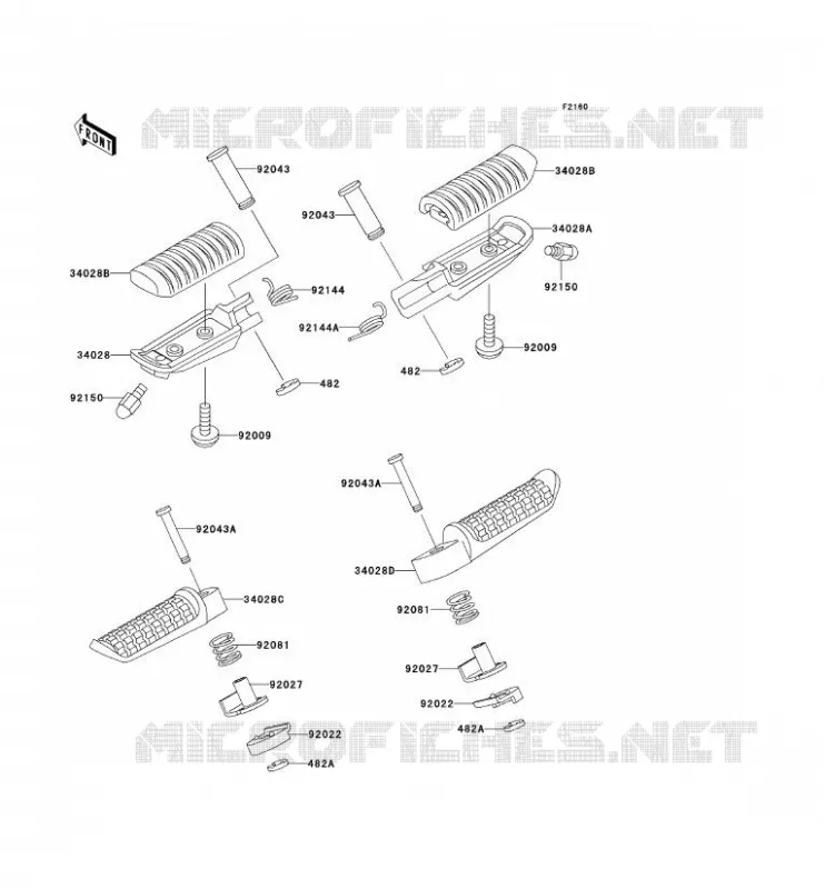 REPOSE PIED Kawasaki MOTOS 750 2003 ZR-7  ZR750-F5