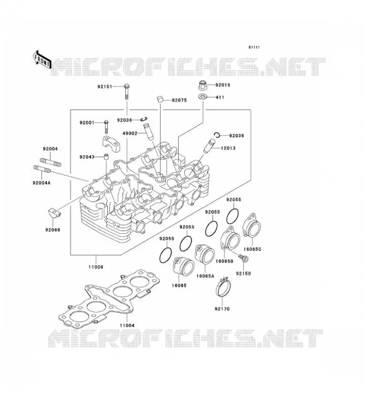 CULASSE Kawasaki MOTOS 750 2003 ZR-7  ZR750-F5