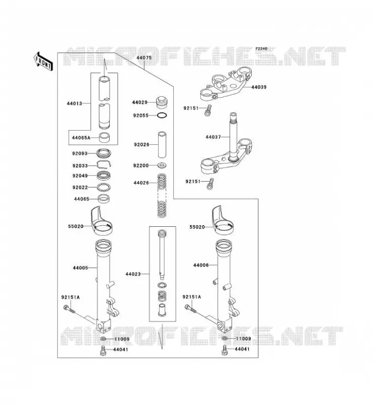FOURCHE Kawasaki MOTOS 750 2003 ZR-7  ZR750-F5