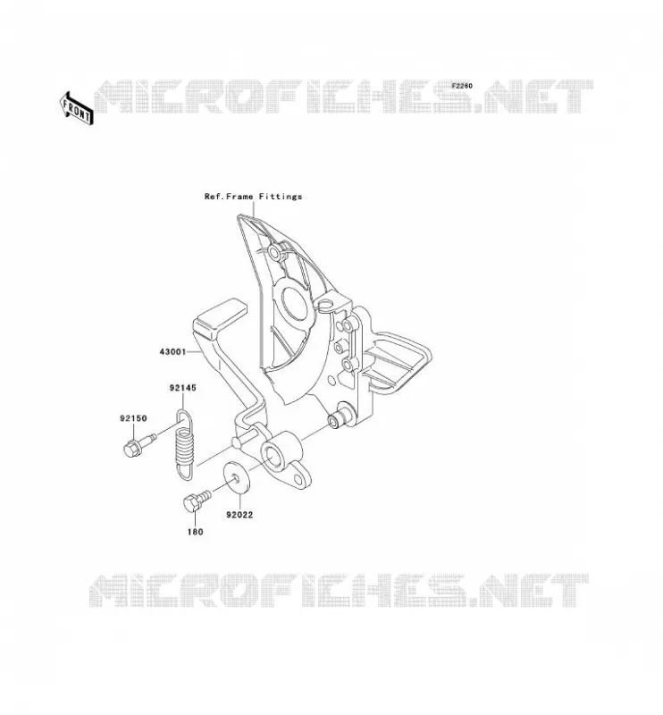PEDALE DE FREIN Kawasaki MOTOS 750 2003 ZR-7  ZR750-F5