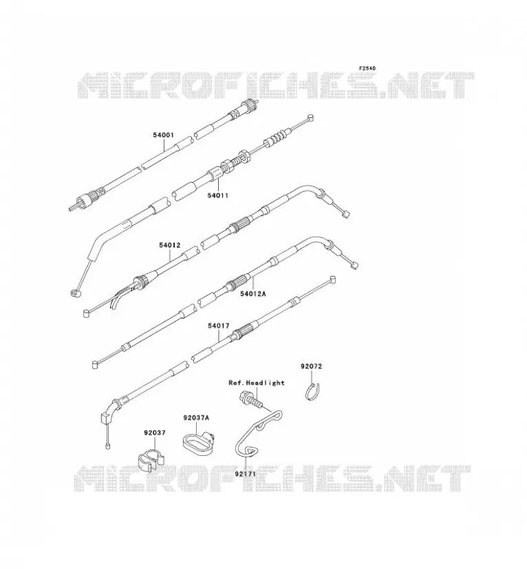 CABLES Kawasaki MOTOS 750 2003 ZR-7  ZR750-F5