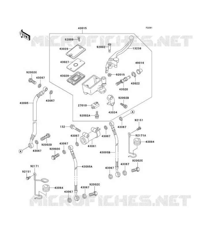 MAITRE CYLINDRE AV Kawasaki MOTOS 750 2003 ZR-7  ZR750-F5