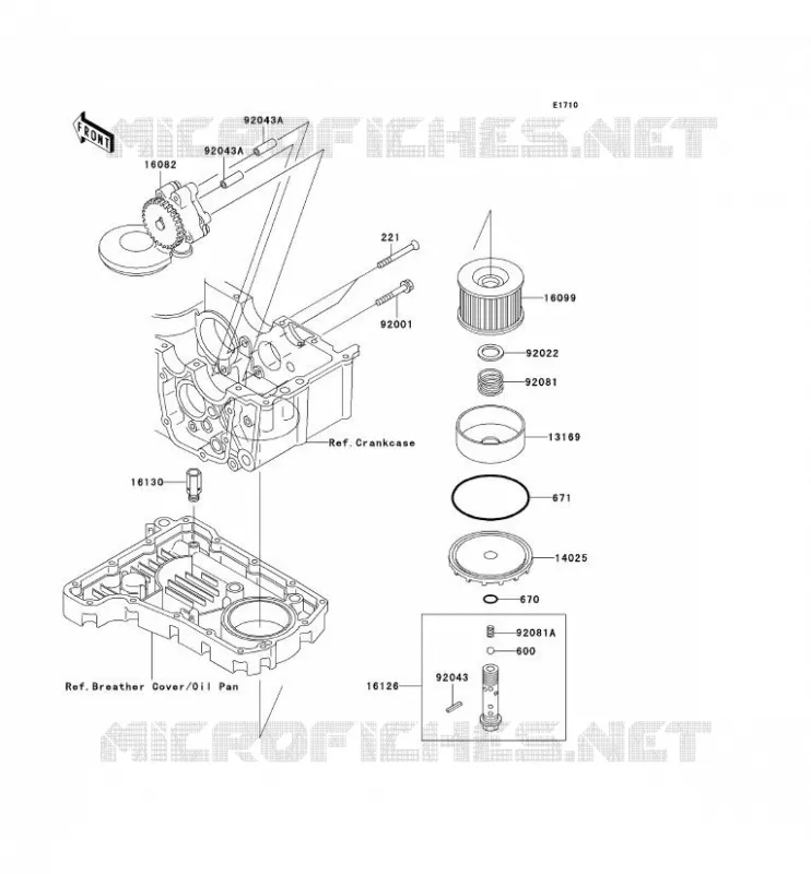 POMPE A HUILE Kawasaki MOTOS 750 2001 ZR-7S  ZR750-H1