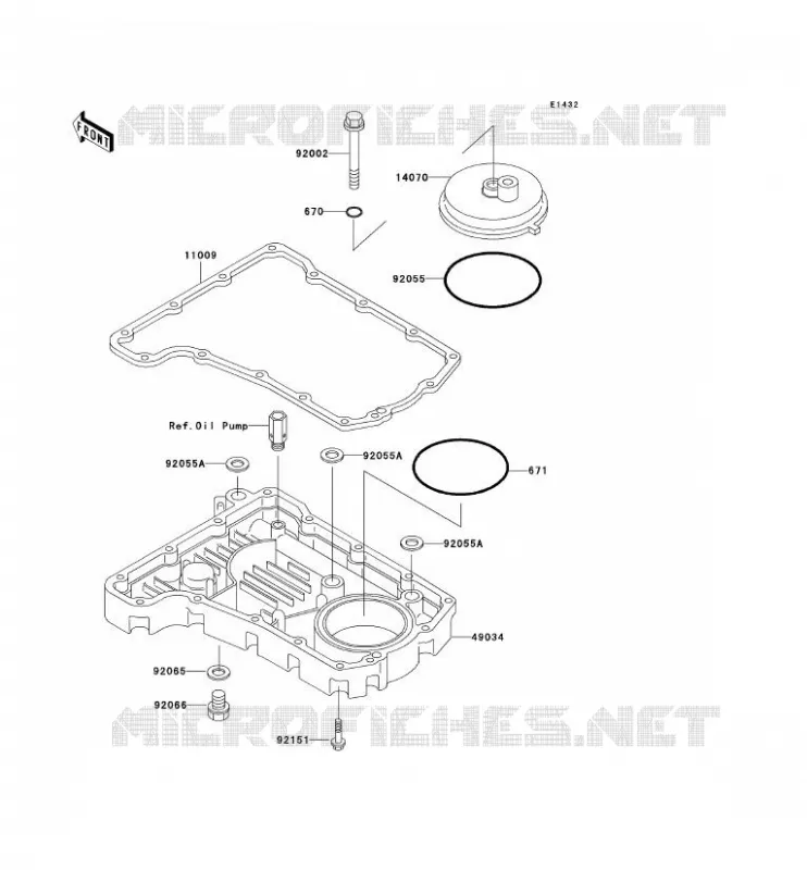 COUVERCLE RENIFLARD/CARTER D'HUILE Kawasaki MOTOS 750 2001 ZR-7S  ZR750-H1