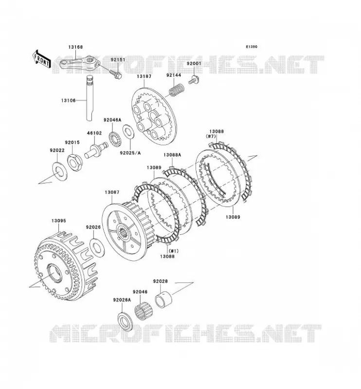 EMBRAYAGE Kawasaki MOTOS 750 2003 ZR-7S  ZR750-H3