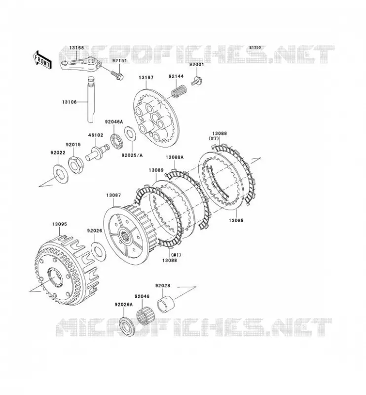 EMBRAYAGE Kawasaki MOTOS 750 2003 ZR-7S  ZR750-H3