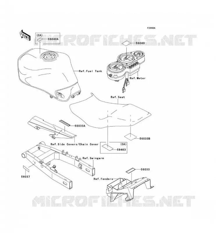 LABEL(CA,US) Kawasaki MOTOS 750 2003 ZR-7S  ZR750-H3