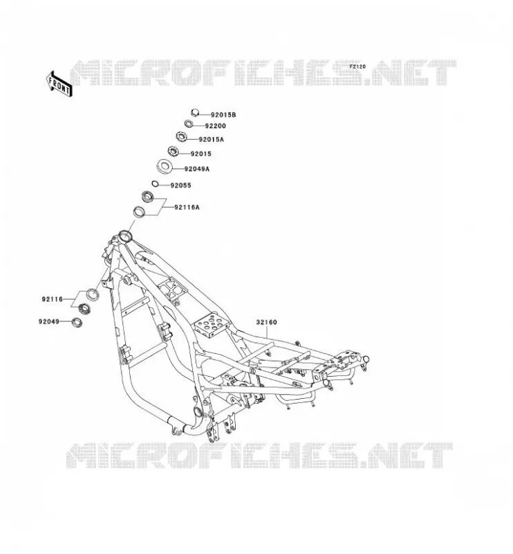 CH&Acirc;SSIS Kawasaki MOTOS 750 2003 ZR-7S  ZR750-H3